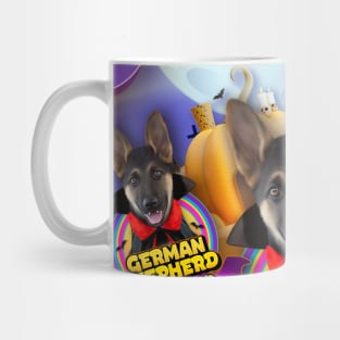 German Shepherd puppy in Halloween Costume Mug